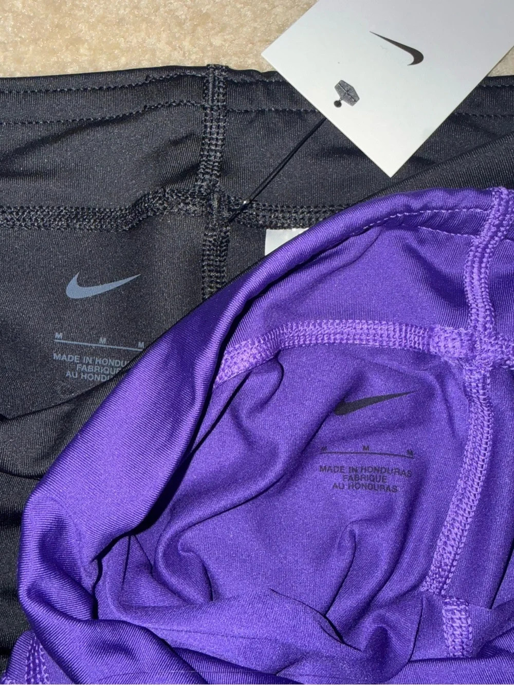 NWT Nike Girls Dri-Fit Bike Gymnastics Athletic Shorts - Black & Purple